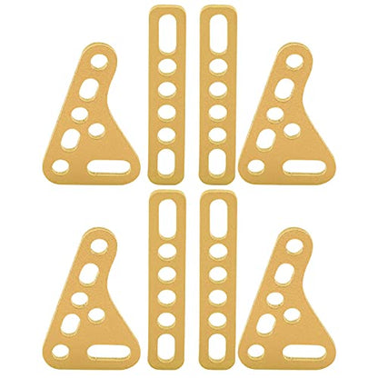 Aluminum Alloy RC Shock Strut Damper Bracket Mount, Metal Suspension Bracket for 1/8 1/10 1/12 1/16 RC Cars, Adjustable Height and Angle Damper Mount for Off - Road Buggy (Gold) - color: Gold