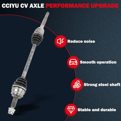 CCIYU 2 Pcs CV Axle Shaft Assembly for Jeep Patriot/Compass 2007-2017 | CV Axle for Dodge Caliber 2007-2008 – Front Left & Right, 4WD / AWD, Automatic CVT / Manual - Replace# 66-3514 66-3511 - size: 84-2465