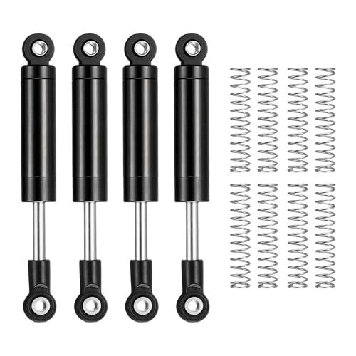 RC Shock Absorber (with Internal Spring Spare Springs), [for 1/10 RC Crawler ] - 66-82mm / Black / 4 Pcs - color: Black, size: 66-82mm