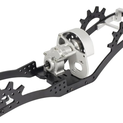 RC Gearbox Compatible with Axial SCX-10 II SMT10 AX10 VS4-10 Gear Transmission Gearbox Set 1/10 RC Car Crawler Upgrade Parts(Silver) - color: Silver
