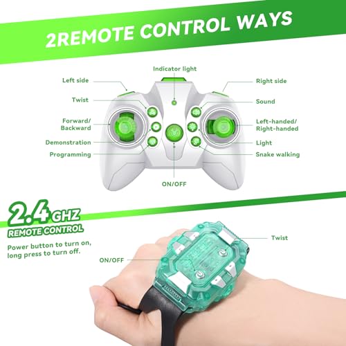 Nicella Gesture Sensing RC Stunt, Remote Control Car 360° Rotating 4WD 2.4Ghz RC Cars Transform Hand Controlled Car Toys with Light & Music, Best Gifts for Boys Age 6-7 8-12 - color: Green