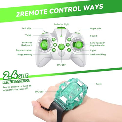 Nicella Gesture Sensing RC Stunt, Remote Control Car 360° Rotating 4WD 2.4Ghz RC Cars Transform Hand Controlled Car Toys with Light & Music, Best Gifts for Boys Age 6-7 8-12 - color: Green