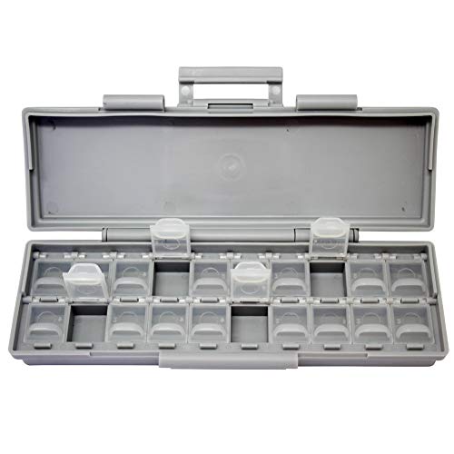 AideTek BOXALL20 20 Lids Compartments w/lids Enclosure Surface Mount Components assorted resistor capacitor - style: BOXALL20