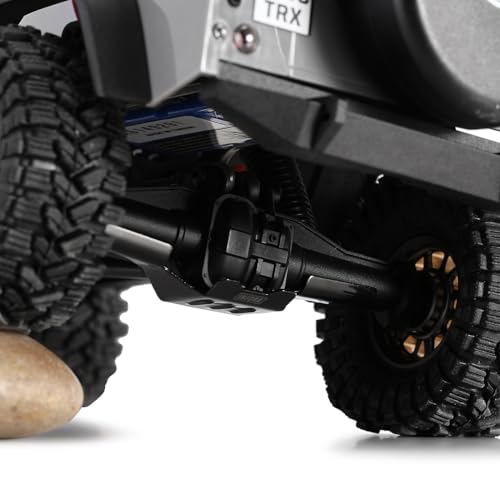 INJORA Stainless Steel Skid Plate Chassis Armor Axle Protector for TRX4M