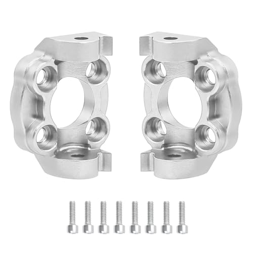 Rc Car Steering Cup for Losi for Mini for LMT 4X4 RTR-LOS01026 1/18 C Hub Front with Enlarged Bearing RC Brushed Monster Truck Car Parts(Silver,C Hub) - color: Silver, size: C Hub