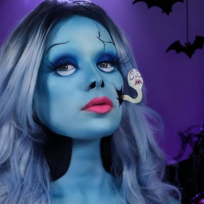 Go Ho Light Blue Face Body Paint(2.1 oz),Water Based Liquid Face Paint and Body Paint for Airbrush Makeup Special FX, Cosplay, and Halloween Costumes Makeup - color: Light Blue