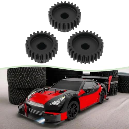 3Pcs RC Pinion Gear 32P 5mm Mod 0.8 Pinion Gear Set 23T 25T 27T 40CRO Chrome Steel Pinion Motor Gear Suitable for 32 Pitch RC Car Truck Spur Gear