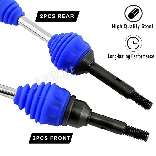 Drive Shaft CVD Axles Upgrades for 1/10 Slash VXL 4x4 Rustler Stampede Hoss VXL 4x4 4WD,4Pcs Front Rear Transmission Driveshaft Parts Hops Up,Navy Blue(Upgrades in 2023) - color: Navy Blue - 4pcs -Front Rear