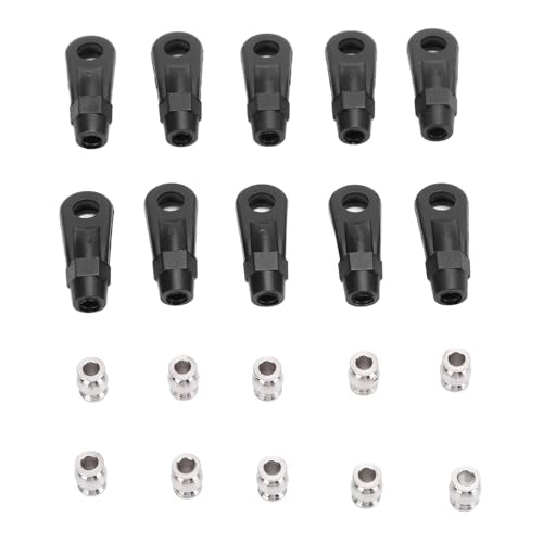 10PCS M4 Plastic Tie Rod End Ball Joint RC Link Rod Ends, Adjustable Depth Installation for Axial SCX10 I II III