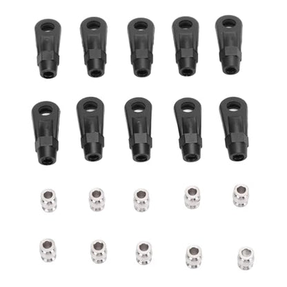 10PCS M4 Plastic Tie Rod End Ball Joint RC Link Rod Ends, Adjustable Depth Installation for Axial SCX10 I II III