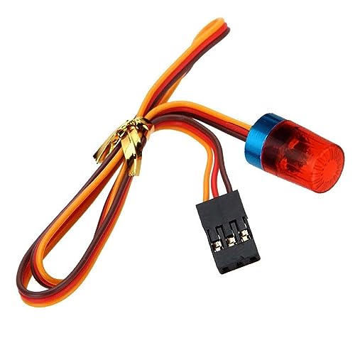 Ultra Bright LED Police Light Rotating Flash Alarming Strobe Lamp 5Modes for 1/8 1/10 1/14 RC Car Firefighting Ambulance Crawler Truck Lighting for CC01 D90 SCX10(9x15mm,Red) - color: 9x15mm,Red