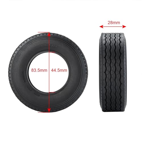 RC Car Toys Parts for Tamiya 1/14 6PCS Wheel Tires Complete Set Metal Front Rear Hub Rubber Tyre RC Tractor Truck Car Parts