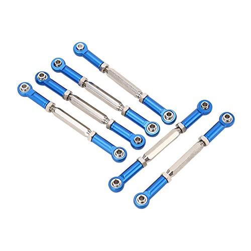 Adjustable Push Rods 88Mm Aluminum Alloy, Turnbuckle Linkage Accessories 6Pcs Set for Rc Car Upgrade Parts, Blue - color: Blue