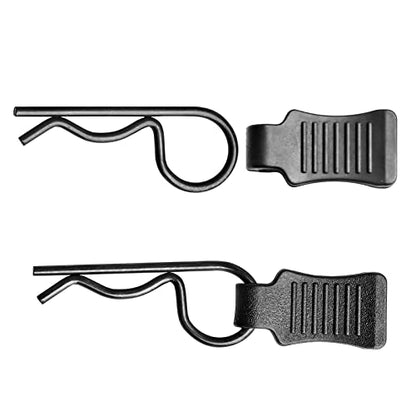 50pcs FriHobby RC Body Clips with Pull Tabs RC Pins Compatible with Slash Arrma Axial SCX10 Redcat Losi Tamiya HPI HSP Himoto 1/8 1/10 1/12 1/14 RC Car (Black) - color: Black