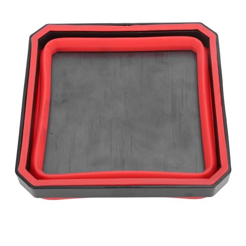 Semme Portable Magnetic Parts Tool Tray Silicone for Screws Bolts Nuts Washers and Collapsible in Red (Red) - color: Red