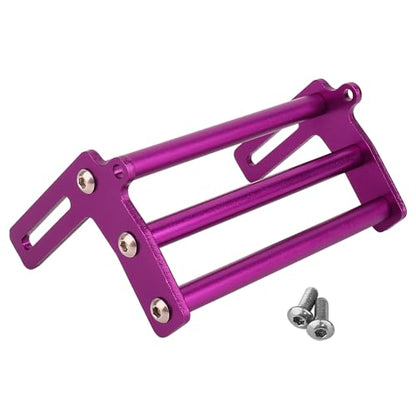 Aluminum Front Bumper Bull Bars for 1/10 RC Crawler Axial SCX10 TRX4 LCG Chassis FJ40 Dodge Power Wagon Cab Cliffhanger Body (Purple) - color: Purple
