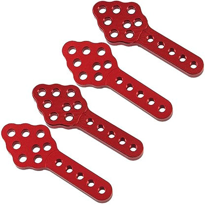 4Pcs Metal RC Car Shock Absorber Mount Adjustable Height Angle Stand Compatible with Axial SCX10 90046 D90 D110 SCX10III 1/10 RC Crawler (Red) - color: Red