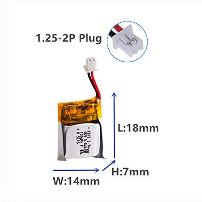 Cecicebb 3.7V 100mAh 20C Lipo Battery for WLtoys V272,Cheerson CX-10 Mini Quadcopter Estes Proto X, Syncro X, Hubsan Q4 Nano Quadcopter 4 Pack with USB Charger1