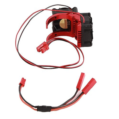 Sonew RC Motor Heatsink Cooling Fan Combo with Dual Fans and Aluminum Alloy for 550 3650 3660 3670 3674 Motors 36mm Diameter Red (Red) - color: Red