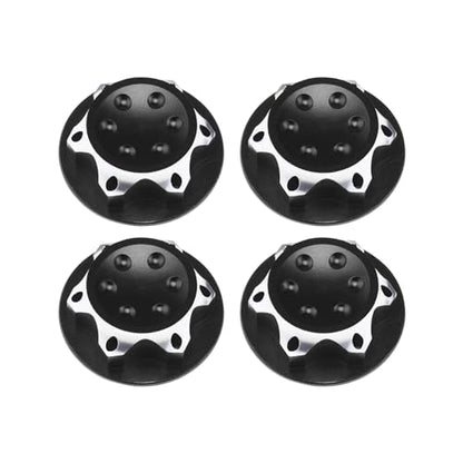 4Pcs RC Car 17mm Hex Wheel Nut Anti-Dust Cover Nut Replacement Fit for 1/8 RC Car Model RC Off-Road Truck Compatible with Redcat Compatible with E-Revo, Black - color: Black