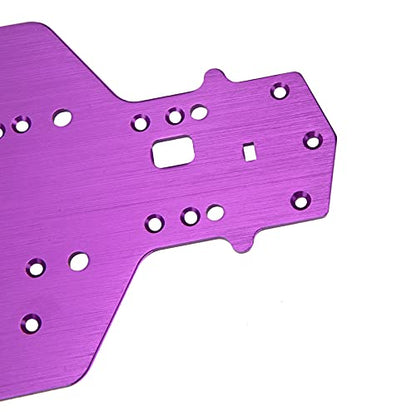 Aluminum Alloy Chassis Plate 03001 Upgrade Parts Compatible with Redcat Racing Lightning EP Drift Lightning STK HSP 94123 94103 1/10 RC Car (Purple) - color: Purple