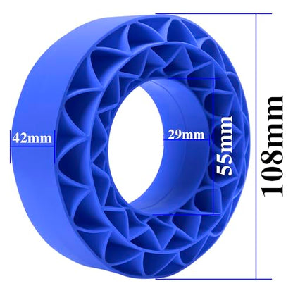 4Pack ShareGoo Silicone Rubber 1.9 RC Crawler Tire Foam Insert 108x42mm Compatible with Axial SCX10 90046 Traxxas TRX4 Redcat Gen7 Gen8 1/10 RC Crawler 1.9" Wheel Tires (Blue) - color: Blue