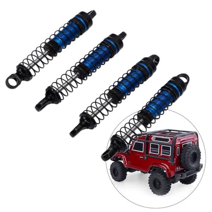 Jiawu 60mm Shocks Absorber for K10 1/18 RC Crawler, Aluminum Alloy Threaded with Nylon Shaft Ends, RC Crawler Upgrade Parts Replacement (Blue)
