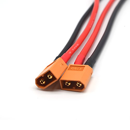 5 Pack XT60 to 4.0mm Banana Plug Balance Charge Cable Adapter Connectors for RC Helicopter Quadcopter XT60 Lipo Battery Plug Charge 12awg