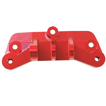 Aluminum Alloy Upper Tie Rod Mount Fixed Pull Rod Bracket Base Compatible with 1/8 Losi LMT 4WD Solid Axle RC Monster Car (Red) - color: Red