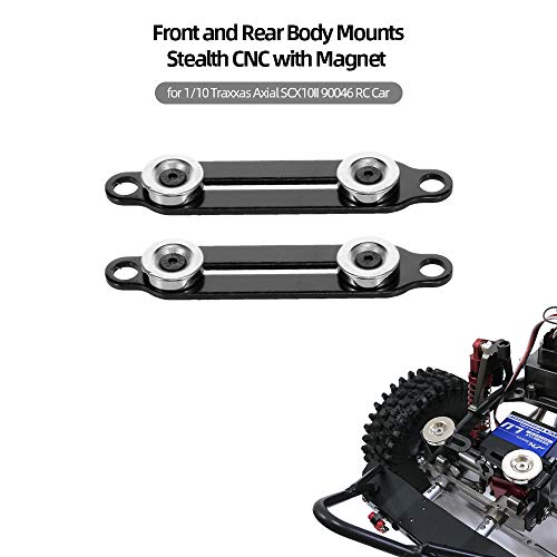 GoolRC Front and Rear Body Mounts Stealth CNC with Magnet for 1/10 Traxxas Axial SCX10II 90046 RC Car