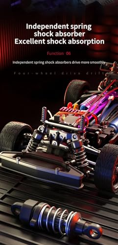ZLL Beast SG216MAX High Performance 1/16 Scale 4WD RC Drift Car with Brushless Motor, LED Lights, Full Proportional Radio Control, Black
