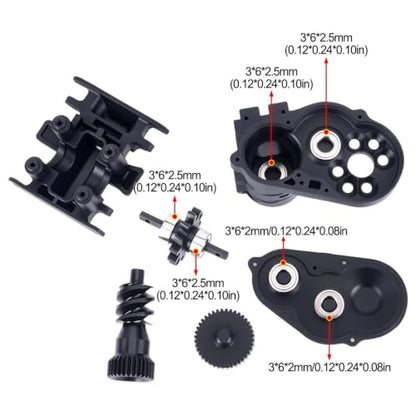 #45 Carbon Steel Gearbox Transmission Gear Set for 1/30 RC Crawler SCX30