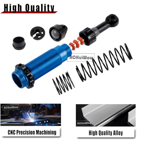 RC Big Bore Shocks Absorber Upgrades Part for 1/10 Slash Stampede Rustler Bandit VXL 4X4 2WD,Aluminum Front Rear 4PCS Shocks Hops Up,Navy Blue - color: Navy Blue(4pcs)