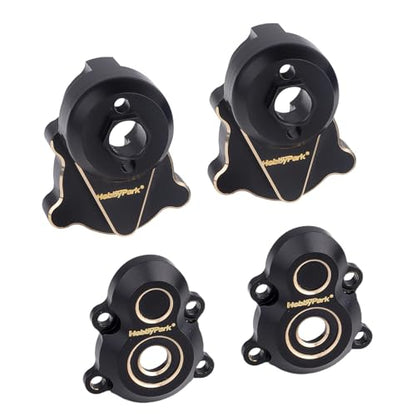 HobbyPark 51g Brass Rear Portal Housing Shell for Redcat Ascent-18 Upgrades Parts Redcat 1/18 RC Crawler Parts Heavy Duty RC Car Accessories Black Coating
