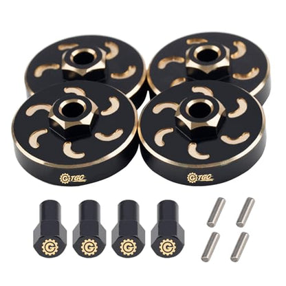 48g RC Brass Wheel Weights Spacers Extended Wheel Hex Hubs Offset for Axial SCX24 1/24 RC Crawler Car Upgrades Accessories (4PCS) - style: 4PCS