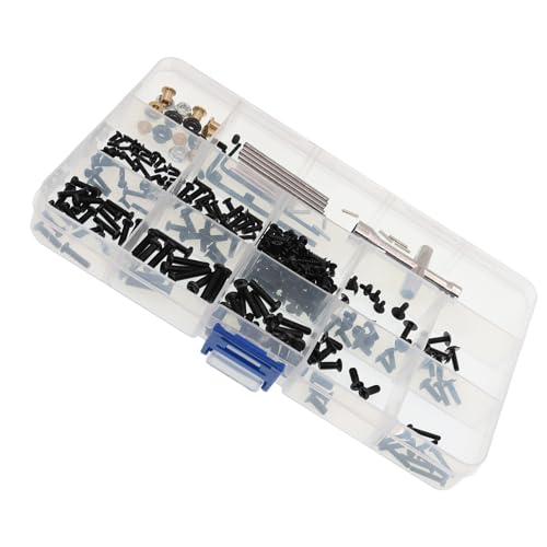 RC Car Screws Kit Repair Tool Box Hardware Fasteners Replacement Compatible with WLtoys 1/14 144010 144001 144002 1/12 124016 124017 124018 124019 RC Car Upgrade Parts
