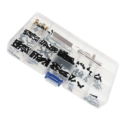 RC Car Screws Kit Repair Tool Box Hardware Fasteners Replacement Compatible with WLtoys 1/14 144010 144001 144002 1/12 124016 124017 124018 124019 RC Car Upgrade Parts