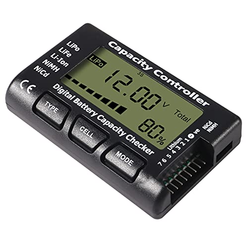 RC Cellmeter 7 Digital Battery Capacity Checker Controller Tester Voltage Tester for LiPo Life Li-ion NiMH Nicd Cell Meter 2PCS