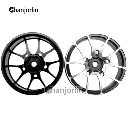 1/10 RC On Road Drift Wheels Rims Hex 12mm Metal Rally Racing Hubs for 1:10 Scale Touring Street Car Tires Tyres Tamiya TT01 TT02 HSP 2S 3S Brushless HPI KYOSHO XV02 XV01 4PCS (Black) - color: Black