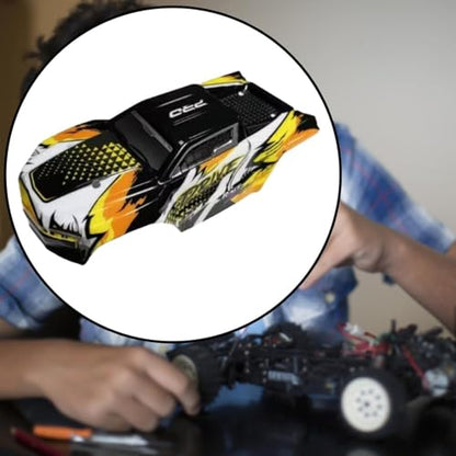 RC Body Shell 1/16 RC Car Body Shell Cover Upgrade Part RC Car Replace Parts Painted Body Shell DIY Accessory Lightweight Suitable for 16101 16102, Yellow - color: Yellow