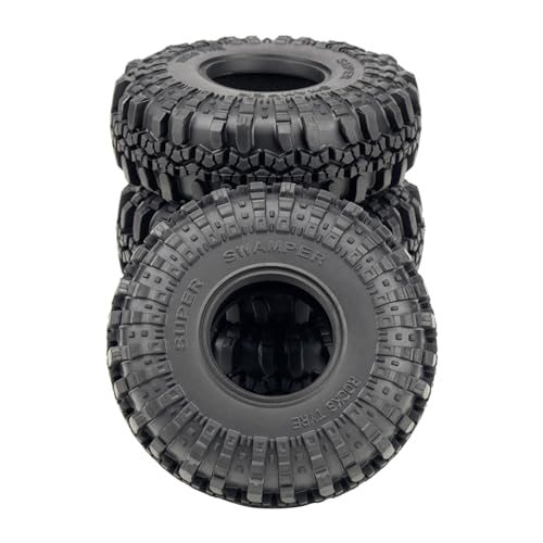 DJX 4PCS 2.2 Inch 137mm Tall Crawler Tires Super Soft Sticky Rubber Tires with Foam Instert for Axial SCX6 SCX10 TRX4 FMS LOSI Redcat Etc 1/6 1/8 1/10 Crawler Car