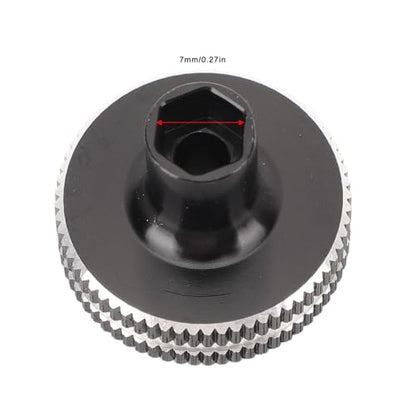 RC Short Nut Driver, Aluminum Alloy Hex Socket Wrench Sleeve, Ergonomic Short Handle Design for RC Car Truck Crawler Wheel Nut Tightening and Maintenance (7MM) - size: 7MM