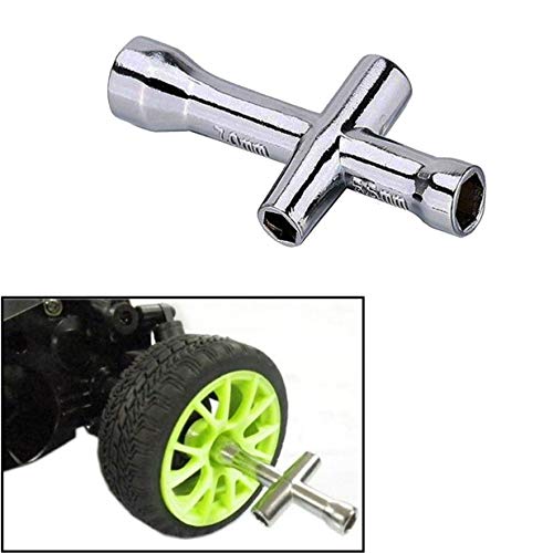ShareGoo RC Ball Bearing Driver Install Remove Repair Tool,4mm 5mm 5.5mm 7mm Cross Wrenches Maintenance Tool Small Sleeve Hex Socket Wheel Spanner for RC Model Car Truck Buggy