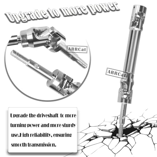 Stainless Steel Rear Drive Shaft CVD for 1/10 Rustler VXL 4X4 2WD/Stampede VXL 4X4 2WD/Hoss VXL 4X4 2WD/Slash Platinum/Ultimate/VXL 4x4 2WD RC Car,ARRCat Upgrades Part