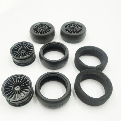 RC Car Toys For HSP For HPI Sprint 2 Drift RS4 1:10 4Pcs/2pcs 26mm Rubber RC Tyres Wheel Rims Hex 12 On Road 4WD(4pcs) - color: 4pcs
