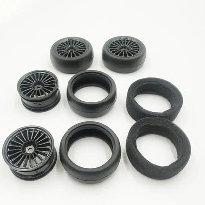 RC Car Toys For HSP For HPI Sprint 2 Drift RS4 1:10 4Pcs/2pcs 26mm Rubber RC Tyres Wheel Rims Hex 12 On Road 4WD(4pcs) - color: 4pcs