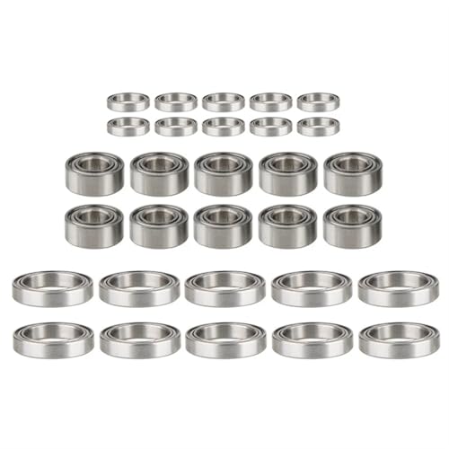 Double Rubber Seal for ZD for Racing DBX-10 10421-S 9102 1/10 rc Car Upgrade Replacement Parts 30Pcs Steel Ball Bearing Set