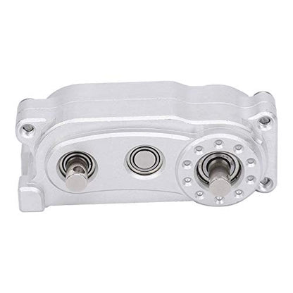 1/10 RC Transfer Case Replacement, Metal Chassis Frame Accessory, CNC Machined Aluminum Alloy Gearbox for 313mm Wheelbase Crawler Car, High Performance Upgrade Part with Anodized S (Silver) - color: Silver