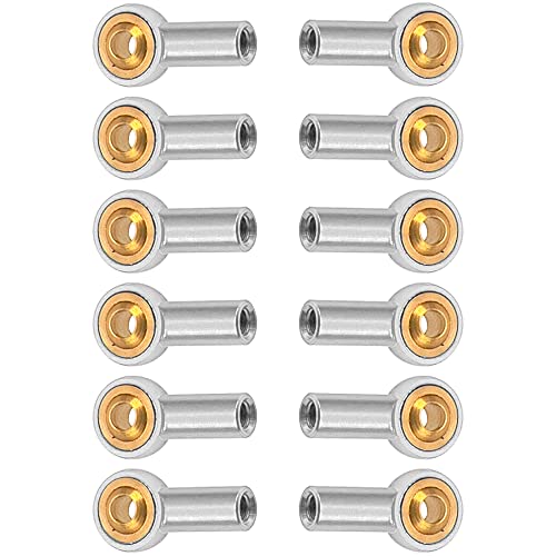 12Pack Vgoohobby Metal M3 Tie Rod End Ball Holder RC Joint Link Ball Head Holder CW Compatible with HSP Traxxas HPI Axial Redcat Racing 1/10 RC Car Truck Buggy Crawler (Silver) - color: Silver