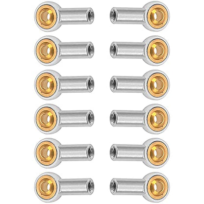 12Pack Vgoohobby Metal M3 Tie Rod End Ball Holder RC Joint Link Ball Head Holder CW Compatible with HSP Traxxas HPI Axial Redcat Racing 1/10 RC Car Truck Buggy Crawler (Silver) - color: Silver